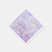 Van Gogh Almond Blossoms Lavender Serviette (Ecke)