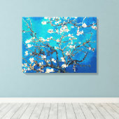 Van Gogh Almond Blossoms leuchtend türkis Leinwanddruck (Insitu (Holzboden))