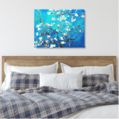 Van Gogh Almond Blossoms leuchtend türkis Leinwanddruck (Insitu (Schlafzimmer))