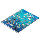 Van Gogh Almond Blossoms leuchtend türkis Notizblock (Linke Seite)