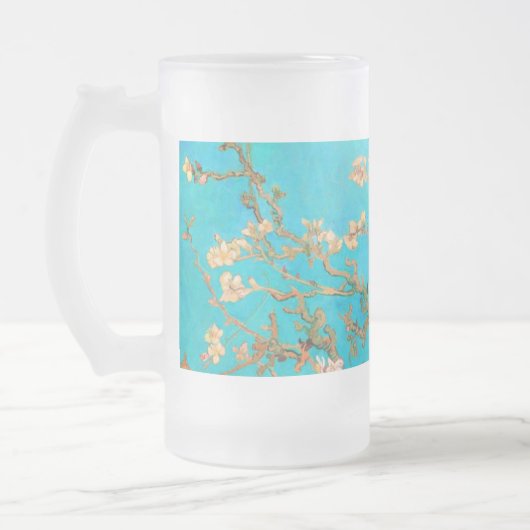 Van Gogh Almond Blossoms Mattglas Bierglas (Links)