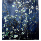 Van Gogh Almond Blossoms Midnight Blue Duschvorhang (Vorderseite)