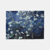 Van Gogh Almond Blossoms Midnight Blue Fleecedecke (Vorderseite (Horizontal))