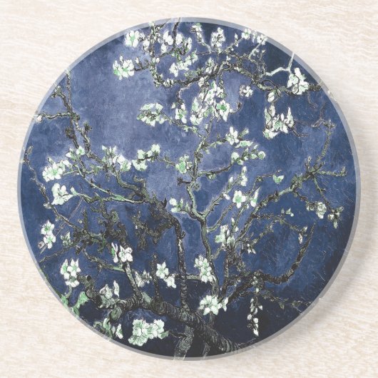 Van Gogh Almond Blossoms Midnight Blue Getränkeuntersetzer (Vorne)