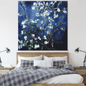 Van Gogh Almond Blossoms Midnight Blue Leinwanddruck (Insitu (Schlafzimmer))