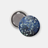 Van Gogh Almond Blossoms Midnight Blue Magnet (Vorderseite/Rückseite)