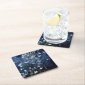 Van Gogh Almond Blossoms Midnight Blue Rechteckiger Pappuntersetzer (Vor Ort)