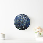 Van Gogh Almond Blossoms Midnight Blue Runde Wanduhr (Zuhause)