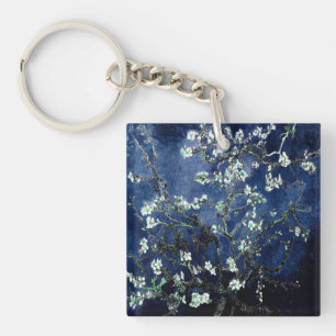 Van Gogh Almond Blossoms Midnight Blue Schlüsselanhänger