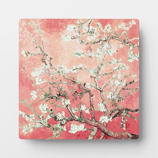 Van Gogh Almond Blossoms peach Fotoplatte (Vorderseite)