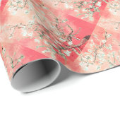 Van Gogh Almond Blossoms Peach Geschenkpapier (Rolleneckpunkt)