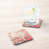 Van Gogh Almond Blossoms Peach Getränkeuntersetzer (Rechte Seite)