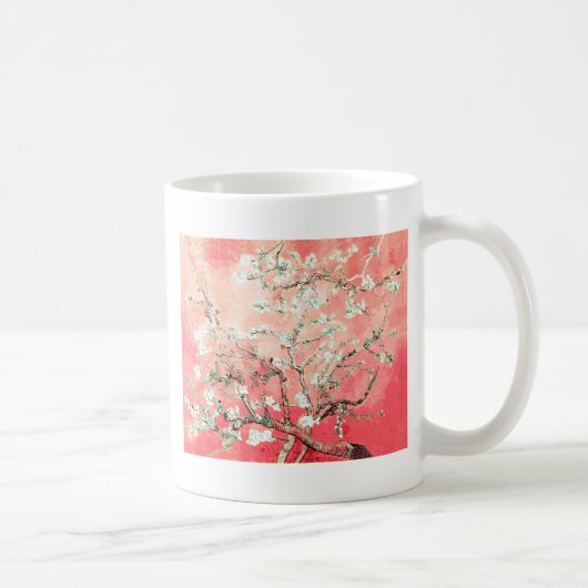 Van Gogh Almond Blossoms Peach Kaffeetasse (Rechts)