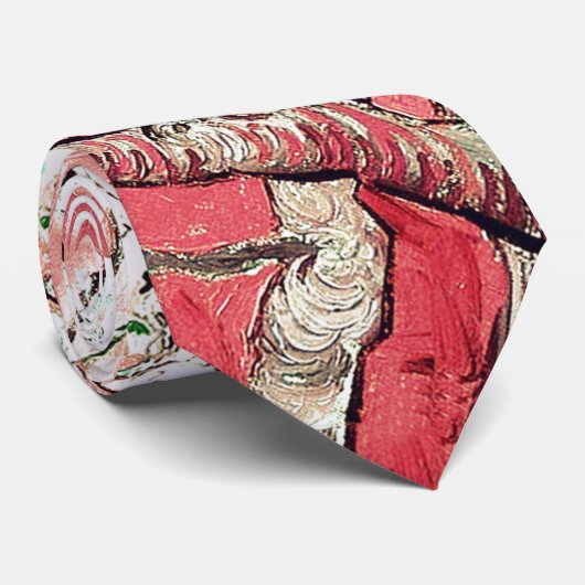 Van Gogh Almond Blossoms Peach Krawatte (Gerollt)