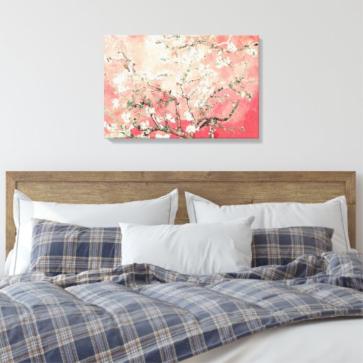 Van Gogh Almond Blossoms peach Leinwanddruck (Insitu (Schlafzimmer))
