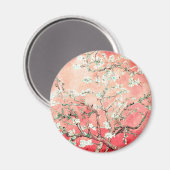 Van Gogh Almond Blossoms Peach Magnet (Vorderseite/Rückseite)