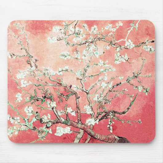 Van Gogh Almond Blossoms Peach Mousepad (Vorne)