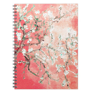 Van Gogh Almond Blossoms Peach Notizblock