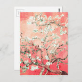 Van Gogh Almond Blossoms Peach Postkarte (Vorne/Hinten)