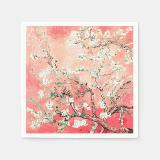 Van Gogh Almond Blossoms Peach Serviette