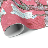 Van Gogh Almond Blossoms Pink Blau Geschenkpapier (Rolleneckpunkt)