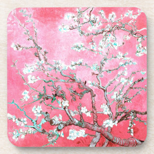 Van Gogh Almond Blossoms Pink Blau Getränkeuntersetzer