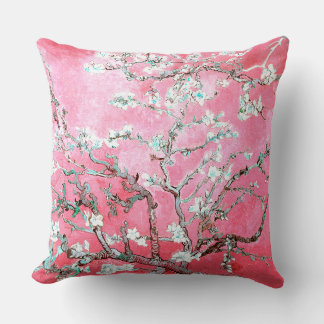Van Gogh Almond Blossoms Pink Blau Kissen
