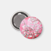Van Gogh Almond Blossoms Pink Blau Magnet (Vorderseite/Rückseite)