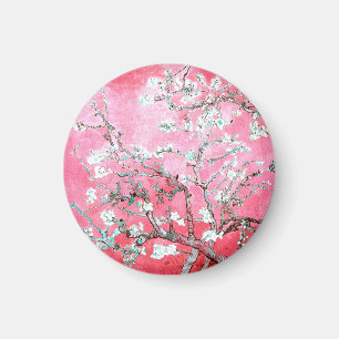 Van Gogh Almond Blossoms Pink Blau Magnet