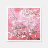 Van Gogh Almond Blossoms Pink Blau Serviette (Vorderseite)