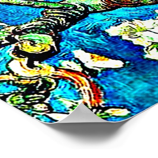 Van Gogh - Almond Blossoms Poster (Ecke)