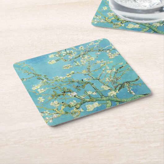 Van Gogh Almond Blossoms Rechteckiger Pappuntersetzer (angewinkelt)