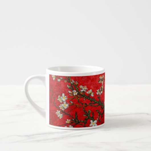 Van Gogh Almond Blossoms Red Espressotasse (Links)