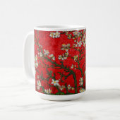 Van Gogh Almond Blossoms Red Kaffeetasse (Vorderseite Links)