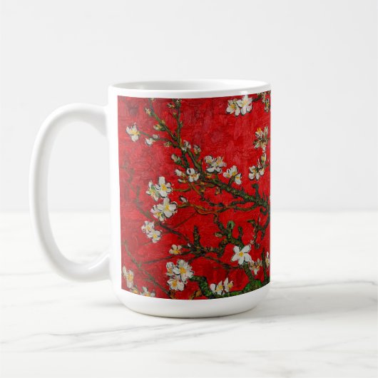 Van Gogh Almond Blossoms Red Kaffeetasse (Links)