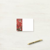Van Gogh Almond Blossoms Red Post-it Klebezettel (Auf Schreibtisch)