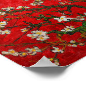 Van Gogh Almond Blossoms Red Poster (Ecke)