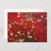 Van Gogh Almond Blossoms Red Postkarte (Vorne/Hinten)