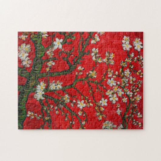 Van Gogh Almond Blossoms Red Puzzle (Horizontal)