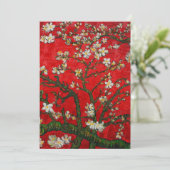 Van Gogh Almond Blossoms Red Save The Date (Stehend Vorderseite)