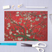 Van Gogh Almond Blossoms Red Seidenpapier (Handwerk)