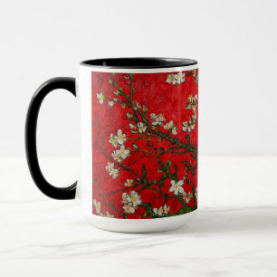 Van Gogh Almond Blossoms Red Tasse