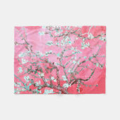 Van Gogh Almond Blossoms rosa blau Fleecedecke (Vorderseite (Horizontal))