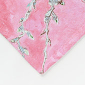 Van Gogh Almond Blossoms rosa blau Fleecedecke (Ecke)