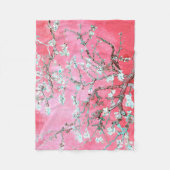 Van Gogh Almond Blossoms rosa blau Fleecedecke (Vorderseite)