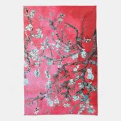 Van Gogh Almond Blossoms: Rot & Blau Geschirrtuch (Vertikal)