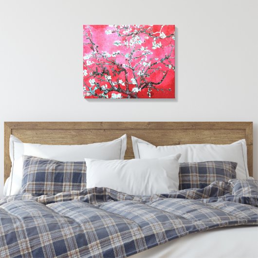 Van Gogh Almond Blossoms Rot Blau Leinwanddruck (Insitu (Schlafzimmer))