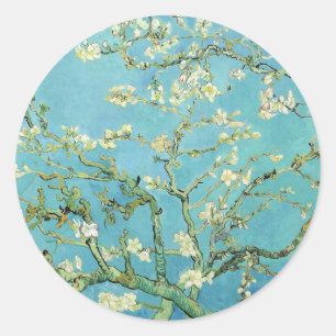 Van Gogh Almond Blossoms Runder Aufkleber