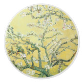 Van Gogh Almond Blossoms, Sky Blue Keramikknauf (Vorderseite)