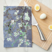 Van Gogh Almond Blossoms Steel Blue Geschirrtuch (Viertel Falte)